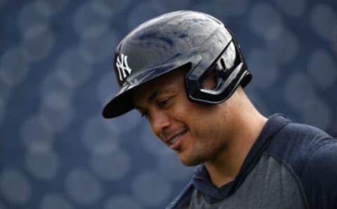 Yankee slugger Giancarlo Stanton will miss the start of the 2019 season. (Photo by Mark Brown/Getty Images)