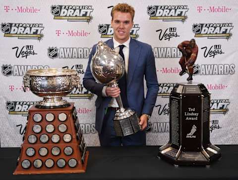 Jun 21, 2017; Las Vegas, NV, USA; Connor McDavid. Mandatory Credit: Stephen R. Sylvanie-USA TODAY Sports