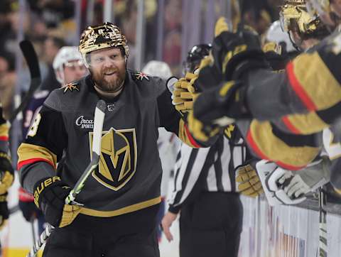 NHL, Vegas Golden Knights, Phil Kessel #8. (Photo by Ethan Miller/Getty Images)