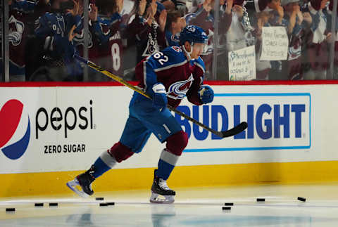 Oct 12, 2022; Denver, Colorado, USA; Artturi Lehkonen. Mandatory Credit: Ron Chenoy-USA TODAY Sports