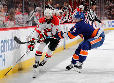 Kyle Palmieri #21 of the New Jersey Devils (Photo by Elsa/Getty Images)