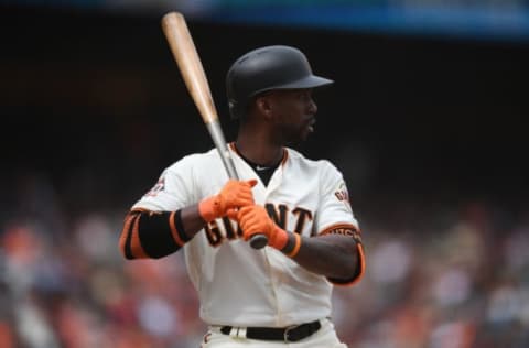 SAN FRANCISCO, CA – JULY 29: Andrew McCutchen #22 of the San Francisco Giants bats against the Milwaukee Brewers in the bottom of the six inning at AT&T Park on July 29, 2018 in San Francisco, California. (Photo by Thearon W. Henderson/Getty Images)