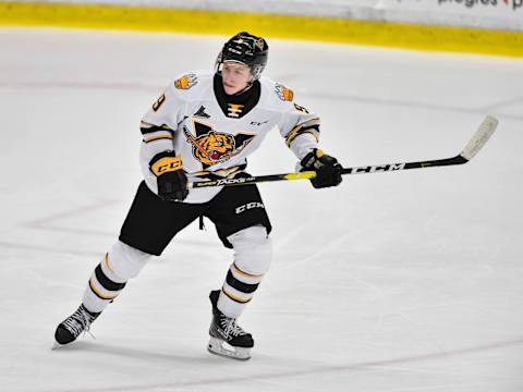 BOISBRIAND, QC – SEPTEMBER 29: Mikhail Abramov #9 of the Victoriaville Tigres s (Photo by Minas Panagiotakis/Getty Images)