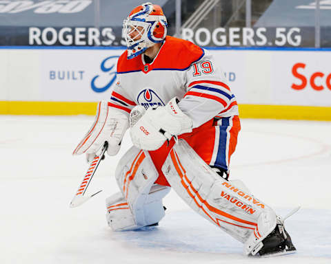 Edmonton Oilers goaltender Mikko Koskinen (19). Mandatory Credit: Perry Nelson-USA TODAY Sports