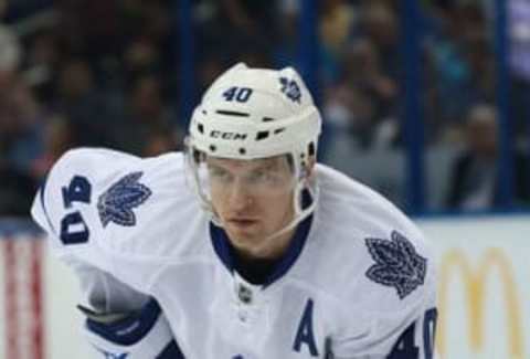 Mar 28, 2016; Tampa, FL, USA; Toronto Maple Leafs right wing Michael Grabner (40) during the first period at Amalie Arena. Mandatory Credit: Kim Klement-USA TODAY Sports