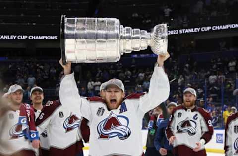 Nathan MacKinnon #20, Colorado Avalanche (Photo by Bruce Bennett/Getty Images)