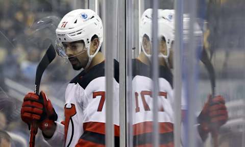 New Jersey Devils defenseman Jonas Siegenthaler (71): (Charles LeClaire-USA TODAY Sports)