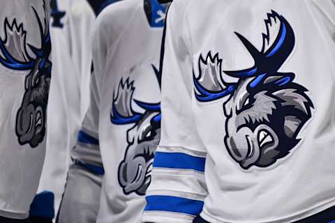 Manitoba Moose logo (Photo by Minas Panagiotakis/Getty Images)