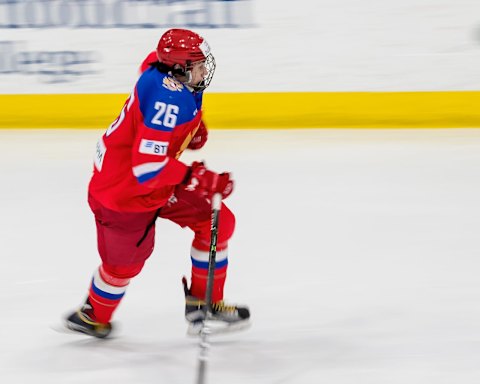 PLYMOUTH, MI – FEBRUARY 14TH: Alexander Romanov Montreal Canadiens (Photo by Dave Reginek/Getty Images)*** Local Caption *** Alexander Romanov