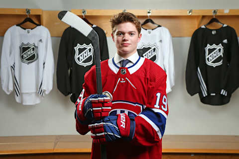 VANCOUVER, BRITISH COLUMBIA – JUNE 21: Cole Caufield Montreal Canadiens (Photo by Andre Ringuette/NHLI via Getty Images)