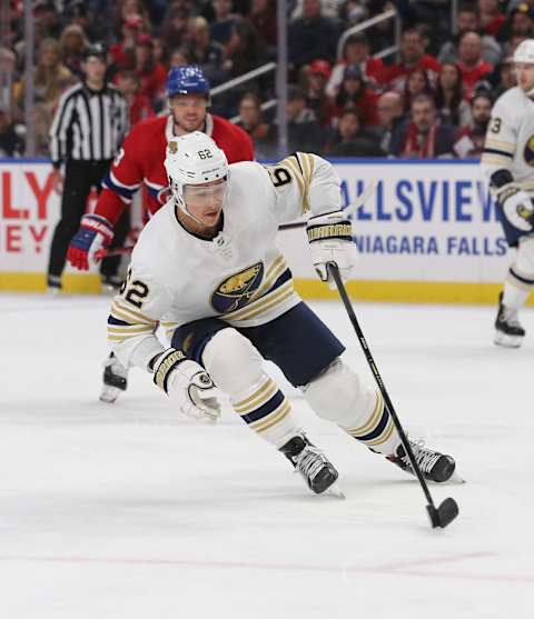 BUFFALO, NY – JANUARY 30: Brandon Montour (Photo by Nicholas T. LoVerde/Getty Images)