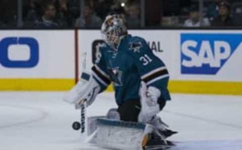 NHL Power Rankings: San Jose Sharks goalie Martin Jones (31) makes a save against the Los Angeles Kings during the first period at SAP Center at San Jose. Mandatory Credit: Neville E. Guard-USA TODAY Sports