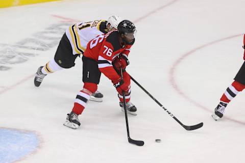 New Jersey Devils defenseman P.K. Subban (76): (Ed Mulholland-USA TODAY Sports)