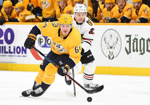 Nashville Predators center Mikael Granlund (64) Mandatory Credit: Christopher Hanewinckel-USA TODAY Sports