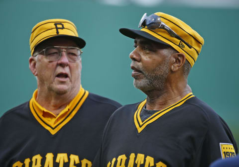 PITTSBURGH, PA – JULY 20: Dave Parker of the Pittsburgh Pirates looks on during a ceremony honoring the 1979 Pittsburgh Pirates World Series Championship before the game against the Philadelphia Phillies at PNC Park on July 20, 2019 in Pittsburgh, Pennsylvania. (Photo by Justin K. Aller/Getty Images)