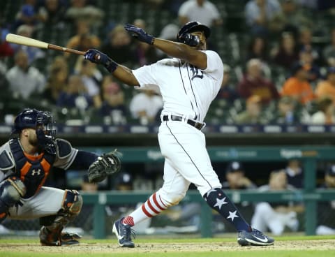 DETROIT, MI – SEPTEMBER 11: Christin Stewart #14 of the Detroit Tigers bats against the Houston Astros at Comerica Park on September 11, 2018 in Detroit, Michigan. (Photo by Duane Burleson/Getty Images)