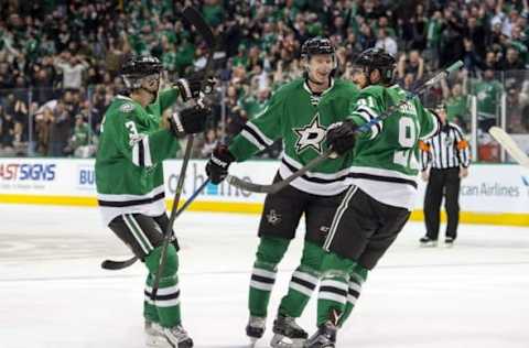 NHL Power Rankings: Dallas Stars defenseman John Klingberg (3) and defenseman Esa Lindell (23) and center Tyler Seguin (91) celebrate Lindell