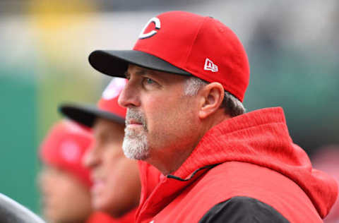 PITTSBURGH, PA – APRIL 08: Manager Bryan Price #38 of the Cincinnati Reds looks on during the game against the Pittsburgh Pirates at PNC Park on April 8, 2018 in Pittsburgh, Pennsylvania. (Photo by Joe Sargent/Getty Images)