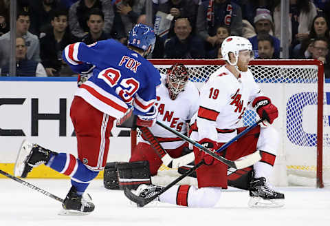 Adam Fox #23 of the New York Rangers (Photo by Bruce Bennett/Getty Images)