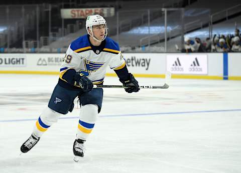 LOS ANGELES, CALIFORNIA – MARCH 05: Vince Dunn #29 of the St. Louis Blues  (Photo by Harry How/Getty Images)