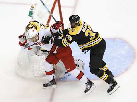 Zdeno Chara #33 of the Boston Bruins. (Photo by Elsa/Getty Images)