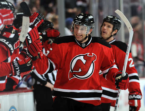 Petr Sykora #15 of the New Jersey Devils. (Photo by Christopher Pasatieri/Getty Images)