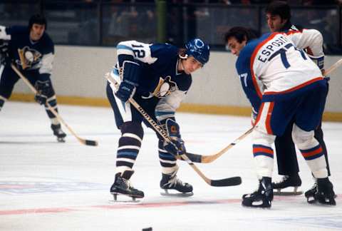 Phil Esposito #77 of the New York Rangers. (Photo by Focus on Sport/Getty Images)