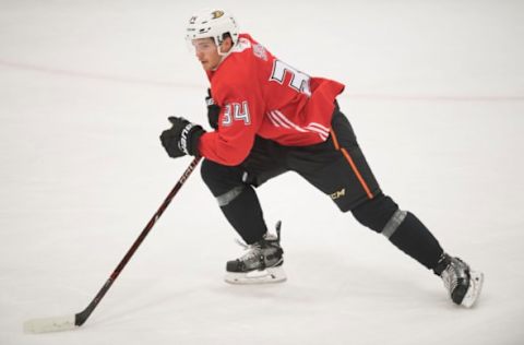 ANAHEIM, CA – JUNE 29: Prospect Sam Steel skates down the ice during the Anaheim Ducks’ annual development camp at Anaheim ICE in Anaheim on Friday, June 29, 2018. (Photo by Kevin Sullivan/Orange County Register via Getty Images)