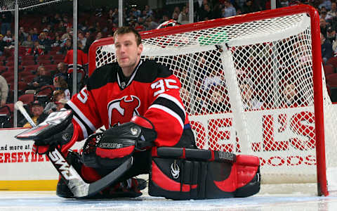 Scott Clemmensen #35 of the New Jersey Devils. (Photo by Jim McIsaac/Getty Images)