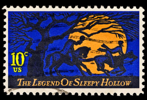 Th legend of Sleepy Hollow headless horseman stamp