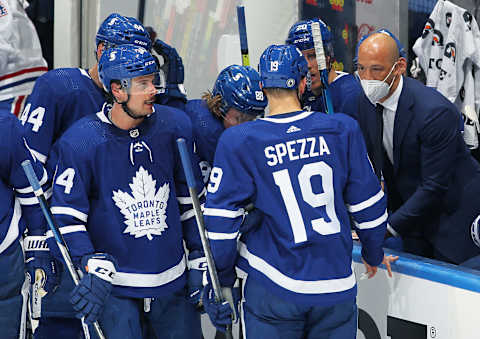 TORONTO, ON – MAY 20: Assistant coach Manny Malhotra of the Toronto Maple Leafs  (Photo by Claus Andersen/Getty Images)