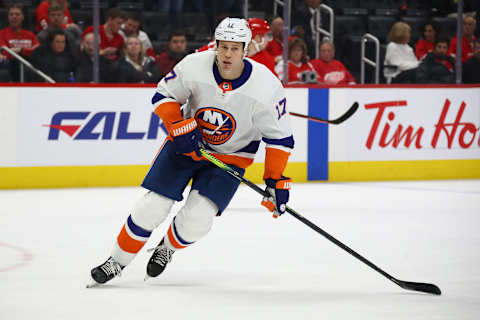 DETROIT, MICHIGAN – DECEMBER 02: Matt Martin  (Photo by Gregory Shamus/Getty Images)