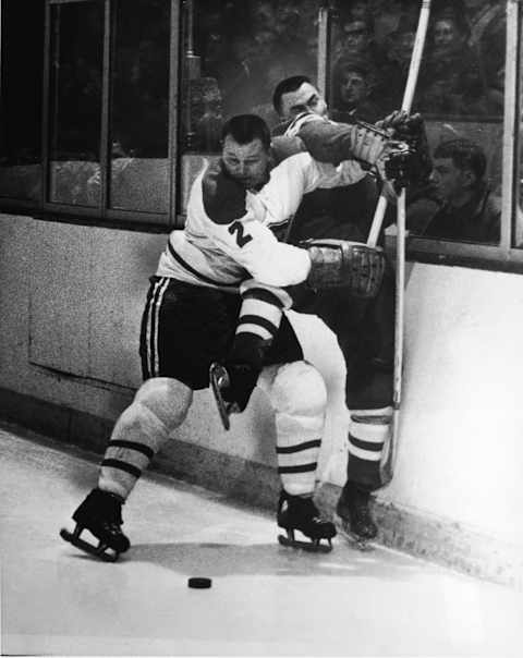 Doug Harvey of the Montreal Canadiens (Photo by Pictorial Parade/Getty Images)