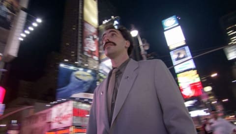 Sacha Baron Cohen in Borat: Cultural Learnings of America for Make Benefit Glorious Nation of Kazakhstan (2006).