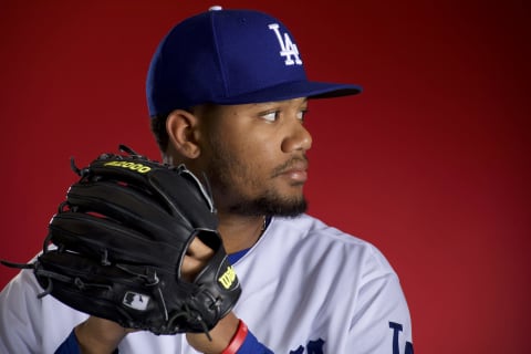 GLENDALE, AZ – FEBRUARY 22: Dennnis Santana #77 of the Los Angeles Dodgers poses during MLB Photo Day at Camelback Ranch- Glendale on February 22, 2018 in Glendale, Arizona. (Photo by Jamie Schwaberow/Getty Images)