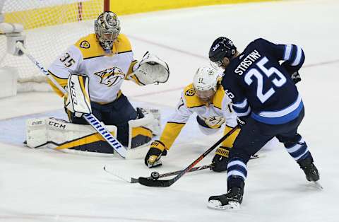 Paul Stastny #25 of the Winnipeg Jets (Photo by Jason Halstead /Getty Images)