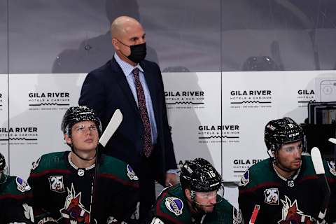 Head coach Rick Tocchet of the Arizona Coyotes. (Photo by Christian Petersen/Getty Images)