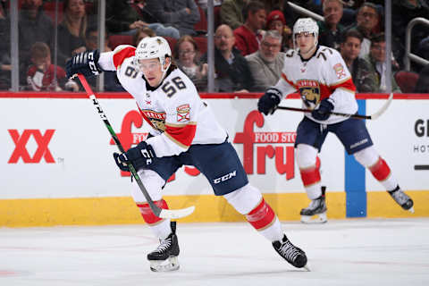 Erik Haula #56 of the Florida Panthers skates up ice during the third period of the NHL game against the Arizona Coyotes. (Photo by Christian Petersen/Getty Images)