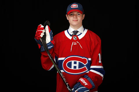 VANCOUVER, BRITISH COLUMBIA – JUNE 21: Cole Caufield after being selected by the Montreal Canadiens. (Photo by Kevin Light/Getty Images)