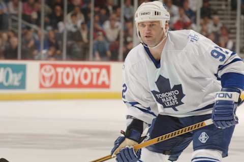 WASHINGTON – FEBRUARY 3: Right wing Jeff O’Neill #92 of the Toronto Maple Leafs  . (Photo by Mitchell Layton/Getty Images)