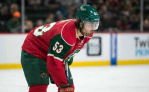 Sep 27, 2016; Saint Paul, MN, USA; Minnesota Wild forward Alex Tuch (53) during a preseason hockey game against the Colorado Avalanche at Xcel Energy Center. The Avalanche defeated the Wild 4-1. Mandatory Credit: Brace Hemmelgarn-USA TODAY Sports