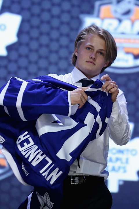 PHILADELPHIA, PA – JUNE 27: William Nylander is selected eighth overall by the Toronto Maple Leafs in the first round of the 2014 NHL Draft at the Wells Fargo Center on June 27, 2014 in Philadelphia, Pennsylvania. (Photo by Bruce Bennett/Getty Images)