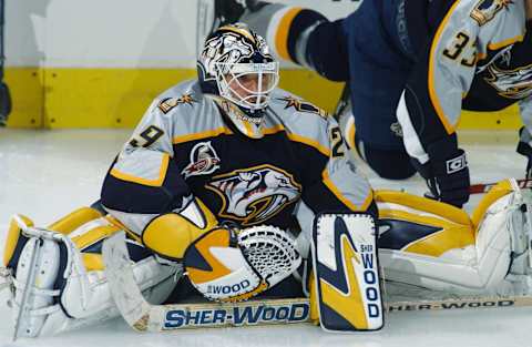 Goaltender Tomas Vokoun #29 of the Nashville Predators. (Photo by Mitchell Layton/Getty Images/NHLI)