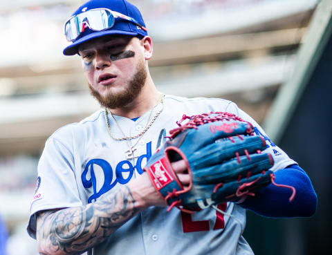 Alex Verdugo #27 of the Los Angeles Dodgers (Photo by Rob Tringali/MLB Photos via Getty Images)