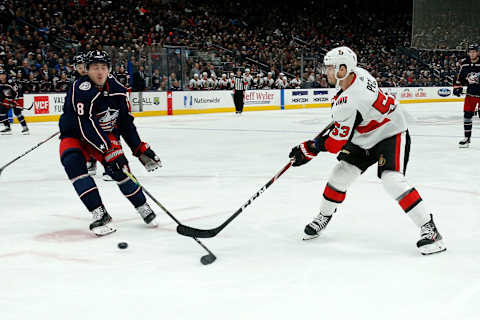 Matthew Peca #53 of the Ottawa Senators (Photo by Kirk Irwin/Getty Images)