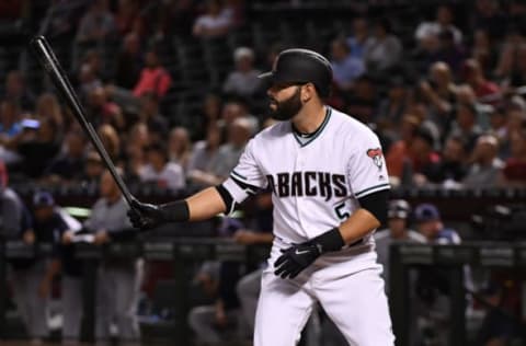 PHOENIX, AZ – APRIL 20: Alex Avila #5 of the Arizona Diamondbacks gets ready in the batters box against the San Diego Padres at Chase Field on April 20, 2018 in Phoenix, Arizona. (Photo by Norm Hall/Getty Images)