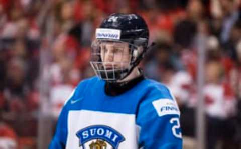 VANCOUVER, BC – JANUARY 2: Kaapo Kakko #24 of Finland in Quarterfinal hockey action of the 2019 IIHF World Junior Championship against Canada on January, 2, 2019 at Rogers Arena in Vancouver, British Columbia, Canada. (Photo by Rich Lam/Getty Images)