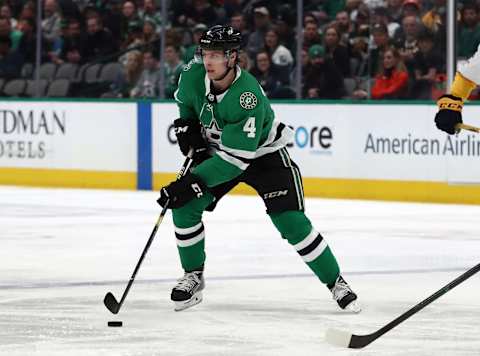 Miro Heiskanen #4 of the Dallas Stars (Photo by Ronald Martinez/Getty Images)