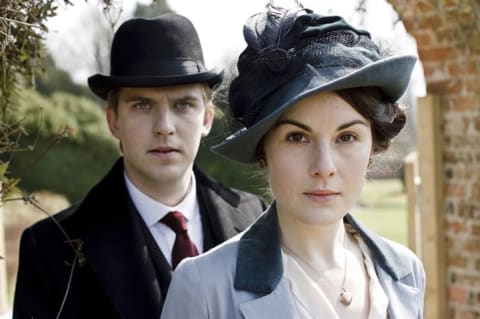 Dan Stevens and Michelle Dockery in Downton Abbey