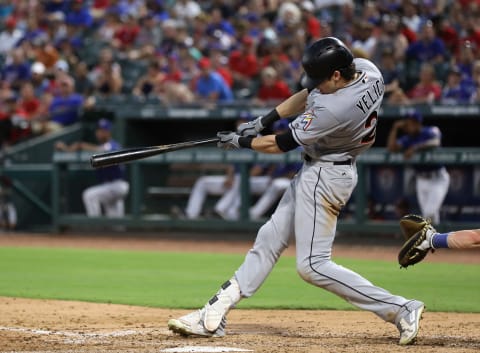 Yelich is part of Miami’s core as they rebuild their roster. Photo by Ronald Martinez/Getty Images.